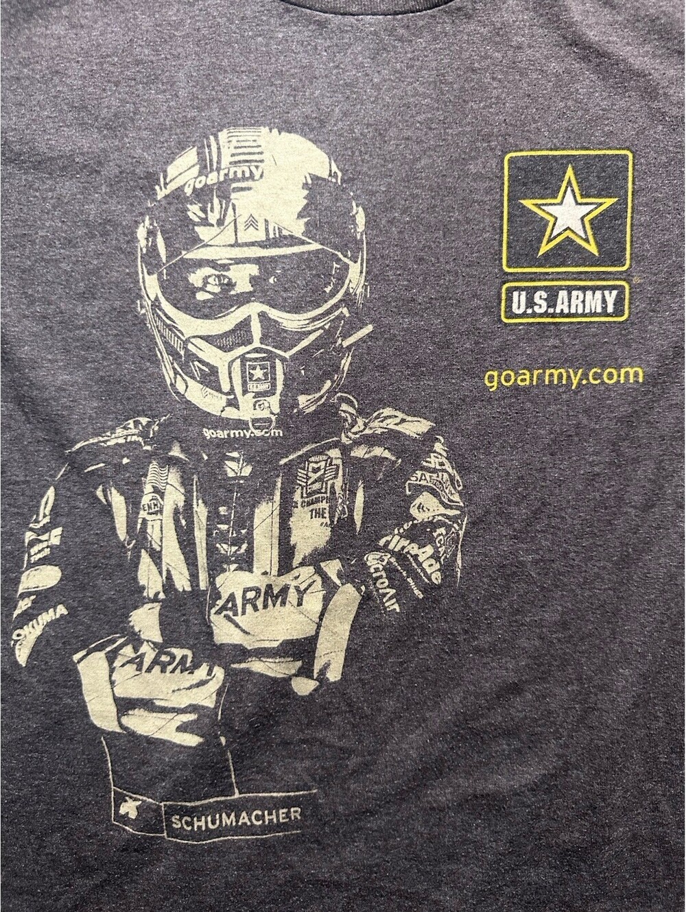 US Army Racing Tony Schumacher The Sarge M18 TFV NHRA Drag Racing Tee S